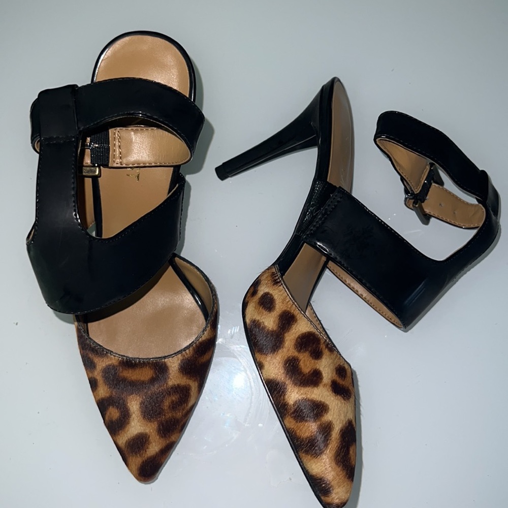 Nine West Leopard Pointed Toe Heels
